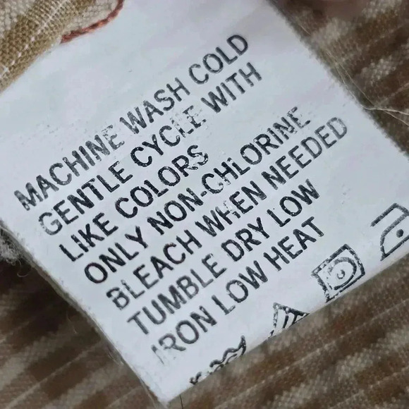 Arrow Tan Stripe Plaid Button Up Short Sleeve Shirt Medium - Picture 6 of 11